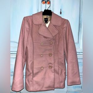 GAP Pink Woolen Peacoat XS